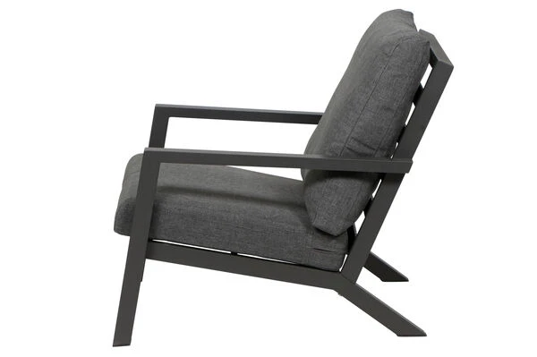 SIENA GARDEN Belia Loungesessel, Matt-anthrazit, Aluminium, 79x91x81 Cm, Inkl. Polster Dunkelgrau 8 SIENA GARDEN Belia Loungesessel, Matt-anthrazit, Aluminium, 79x91x81 Cm, Inkl. Polster Dunkelgrau – Bild 8