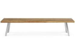 OUTFLEXX Esstischgarnitur, Edelstahl/recyceltes FSC-Teakholz, Tisch 220x100 Cm, 2 Bänke, A-Gestell -Beste Gartenmöbel Geschäfte 8 19359.jpg