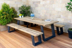 OUTFLEXX Zero Esstischgarnitur, Dark Grey/natur, Alu/recycled FSC-Teak, Esstisch 240x100cm, 2x Bank 240x40cm 17 OUTFLEXX Zero Esstischgarnitur, Dark Grey/natur, Alu/recycled FSC-Teak, Esstisch 240x100cm, 2x Bank 240x40cm -Beste Gartenmöbel Geschäfte 8 20602.jpg