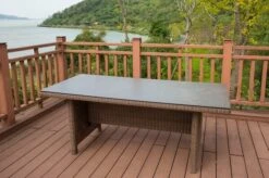 OUTFLEXX Dining Tisch, Hellbraun, Polyrattan, 200 X 95 Cm, Tischplatte Spraystone, 6mm -Beste Gartenmöbel Geschäfte 8 20676.jpg