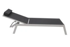 VILLANA Gartenliege, Silber/schwarz, Aluminium/Textil, 198 X 60 X 32 Cm, Verstellbar -Beste Gartenmöbel Geschäfte 9 13400.jpg