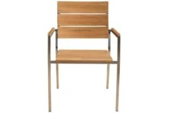 OUTFLEXX Esstischgarnitur, Silber, Edelstahl / FSC-Teakholz, Tisch 90 X 90 Cm, 4 Stapelsessel 18 OUTFLEXX Esstischgarnitur, Silber, Edelstahl / FSC-Teakholz, Tisch 90 X 90 Cm, 4 Stapelsessel -Beste Gartenmöbel Geschäfte 9 17254.jpg