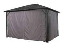OUTFLEXX Hardtop Pavillon, Braun, Aluminium, 300x365cm, Inkl. Seitenteile Und Insektennetz -Beste Gartenmöbel Geschäfte 9 20386.jpg