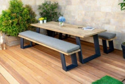 OUTFLEXX Zero Esstischgarnitur, Dark Grey/natur, Alu/recycled FSC-Teak, Esstisch 240x100cm, 2x Bank 240x40cm 18 OUTFLEXX Zero Esstischgarnitur, Dark Grey/natur, Alu/recycled FSC-Teak, Esstisch 240x100cm, 2x Bank 240x40cm -Beste Gartenmöbel Geschäfte 9 20602.jpg