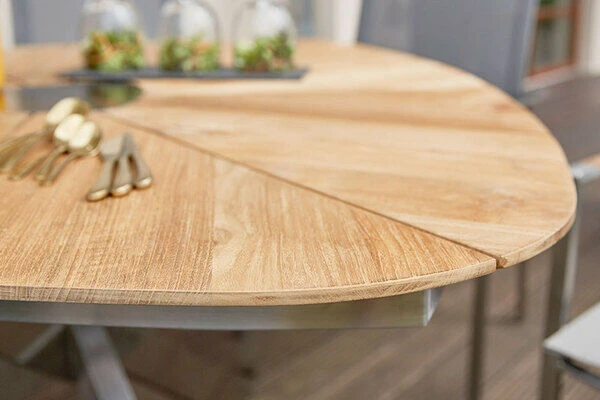 DIAMOND GARDEN Lyon Triangel Esstisch, Edelstahl/Recycled Teak, 150x 150 Cm 9 DIAMOND GARDEN Lyon Triangel Esstisch, Edelstahl/Recycled Teak, 150x 150 Cm – Bild 9